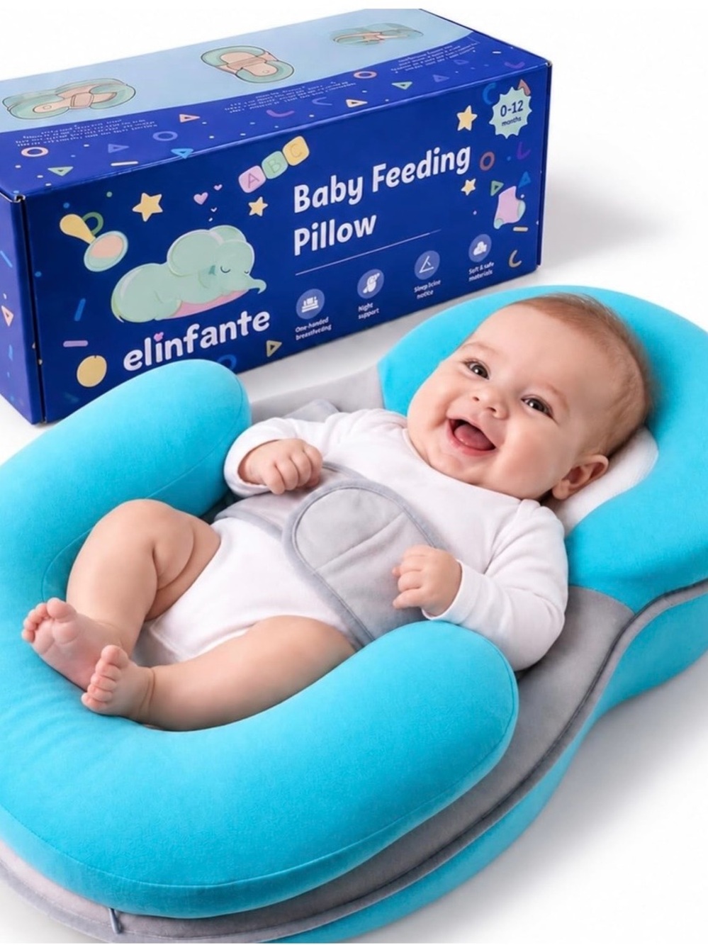 Elinfante Baby Feeding Pillow - Blue